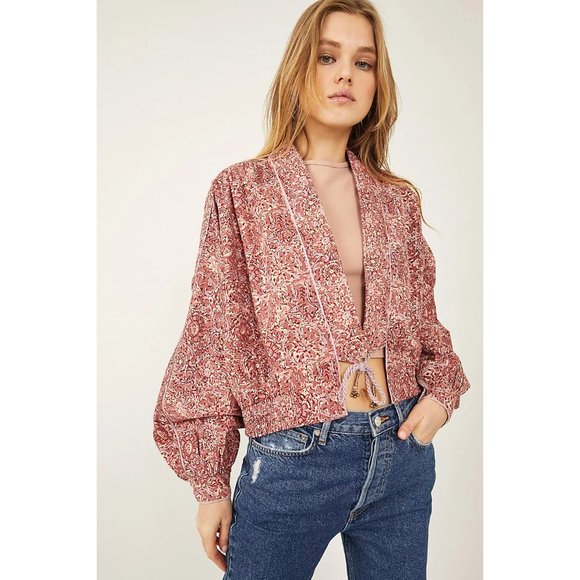 Free People Jackets & Blazers - NWT Free People Rosalina Floral Jacket L